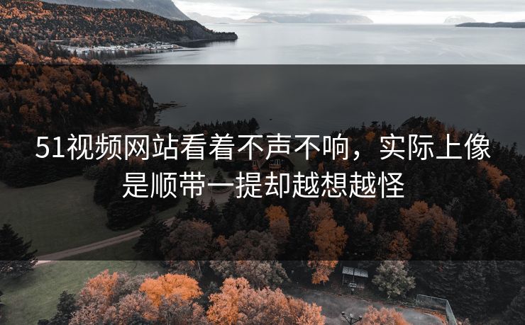 51视频网站看着不声不响，实际上像是顺带一提却越想越怪  第1张