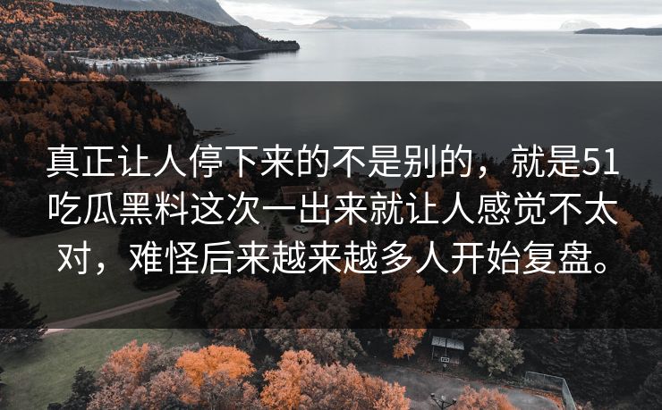 真正让人停下来的不是别的，就是51吃瓜黑料这次一出来就让人感觉不太对，难怪后来越来越多人开始复盘。  第1张