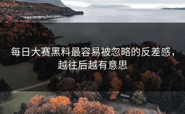 每日大赛黑料最容易被忽略的反差感，越往后越有意思  第1张